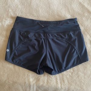 Black Lululemon Speed shorts